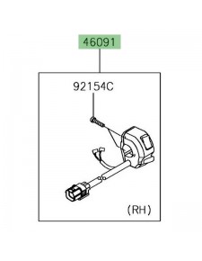 Commodo droit Kawasaki Z900RS (2018-2021) | Réf. 460910423 - 460910507