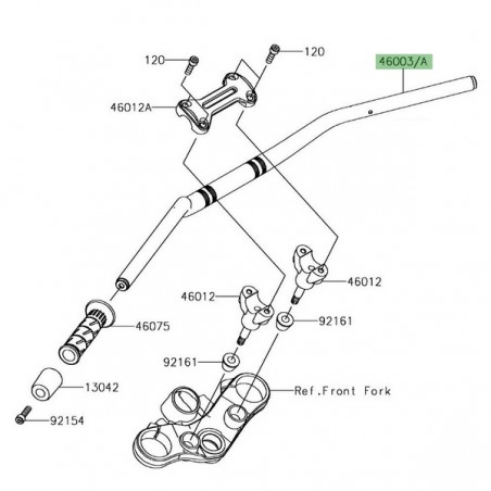 Guidon d'origine Kawasaki Z900RS (2018-2021) | Moto Shop 35