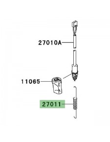 Ressort contacteur de frein arrière Kawasaki Z750R (2011-2012) | Réf. 27011021
