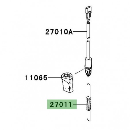 Ressort contacteur de frein arrière Kawasaki Z750R (2011-2012) | Réf. 27011021