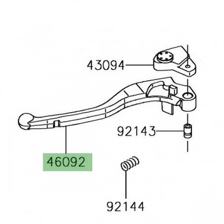 Levier d'embrayage Kawasaki Z900RS (2018-2021) | Réf. 460920570