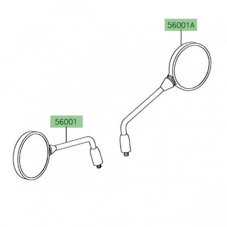 Rétroviseur d'origine Kawasaki Z900RS (2018-2021) | Moto Shop 35