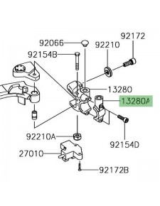 Support rétroviseur gauche Kawasaki Z900RS (2018-2024) | Réf. 132800772
