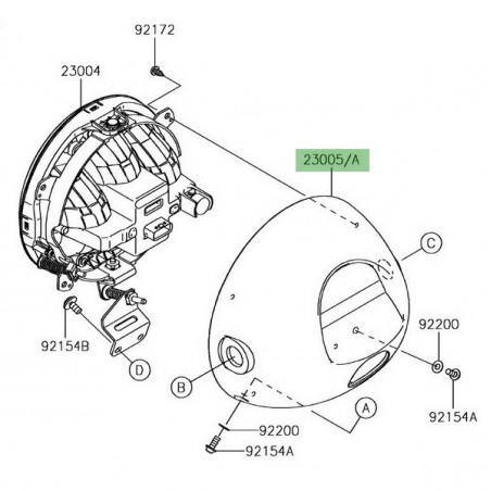 Cuvelage optique avant Kawasaki Z900RS (2018-2021) | Moto Shop 35