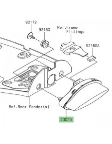 Feu arrière à Less Kawasaki Z900RS (2018-2021) | Moto Shop 35