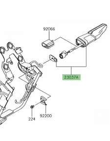 Clignotant avant droit à Leds Kawasaki Z900RS (2018-2021) | Réf.230370437