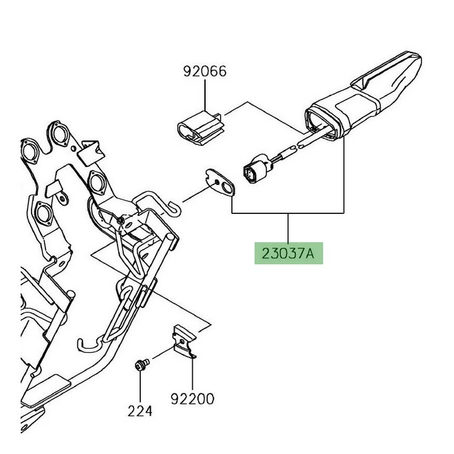 Clignotant avant droit à Leds Kawasaki Z900RS (2018-2021) | Réf.230370437