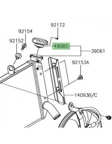 Bouchon de radiateur Kawasaki Z900RS (2018 et +) | Réf. 490851075