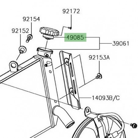 Bouchon de radiateur Kawasaki Z900RS (2018 et +) | Réf. 490851075