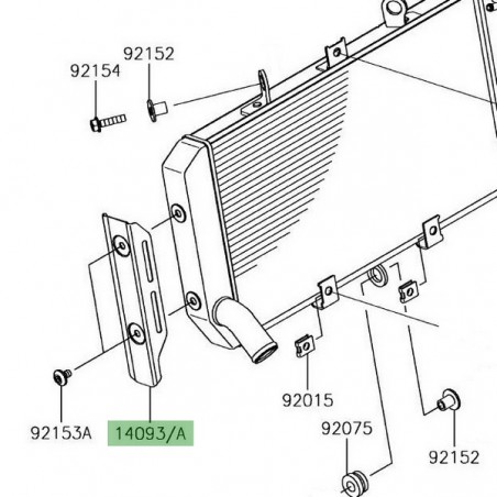 Protection latérale gauche de radiateur Kawasaki Z900RS (2018-2020) | Moto Shop 35