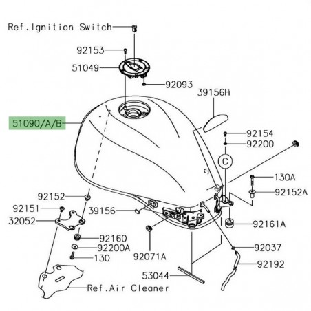 Réservoir à essence peint Kawasaki Z900RS (2018-2021) | Moto Shop 35