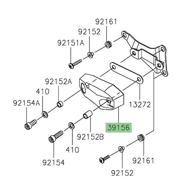 Partie plastique patins de protection Kawasaki Ninja ZX-6R (2019-2020) | Réf. 391560758