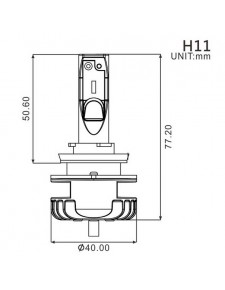 Ampoule H11 à Leds + Ballast (16W/2200 Lumens) | Moto Shop 35 Kawasaki