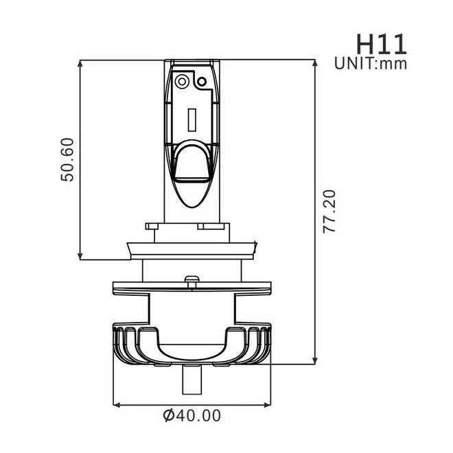 Ampoule H11 à Leds + Ballast (16W/2200 Lumens) | Moto Shop 35 Kawasaki