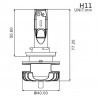 Ampoule H11 à Leds + Ballast (16W/2200 Lumens) | Moto Shop 35 Kawasaki