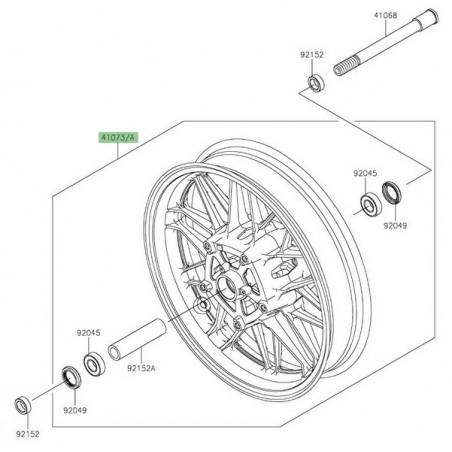 Jante avant Kawasaki Z900RS (2018-2021) | Moto Shop 35