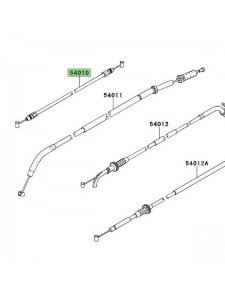 Câble fermeture de selle Kawasaki Versys 1000 (2012-2014) | Réf. 540100573