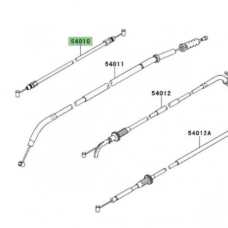 Câble fermeture de selle Kawasaki Versys 1000 (2012-2014) | Réf. 540100573