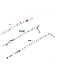 Câble d'ouverture des gaz Kawasaki Versys 1000 (2012-2018) | Réf. 540120567