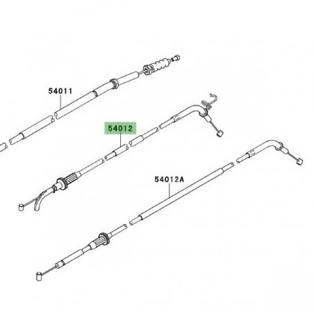 Câble d'ouverture des gaz Kawasaki Versys 1000 (2012-2018) | Réf. 540120567