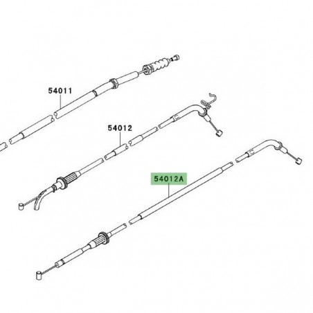 Câble de fermeture des gaz Kawasaki Versys 1000 (2012-2018) | Réf. 540120568