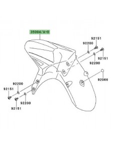 Garde-boue avant peint Kawasaki Versys 1000 (2012-2014) | Moto Shop 35