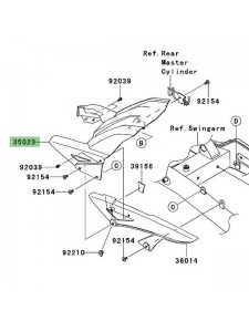 Garde-boue arrière Kawasaki Versys 1000 (2012-2018) | Réf. 350230336