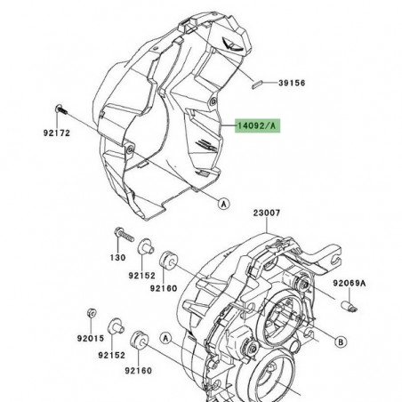 Entourage optique avant Kawasaki Versys 1000 (2012-2014) | Moto Shop 35
