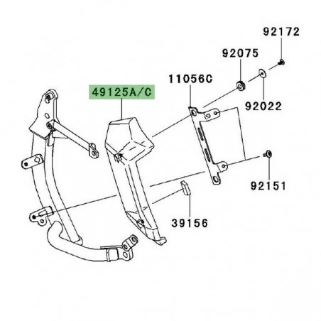Écope de radiateur gauche Kawasaki Versys 1000 (2012-2014) | Moto Shop 35