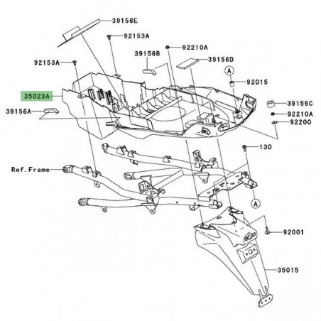 Passage de roue Kawasaki Versys 1000 (2012-2014) | Réf. 350230350