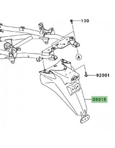 Support de plaque d'immatriculation Kawasaki Versys 1000 (2012-2014) | Réf. 350150015