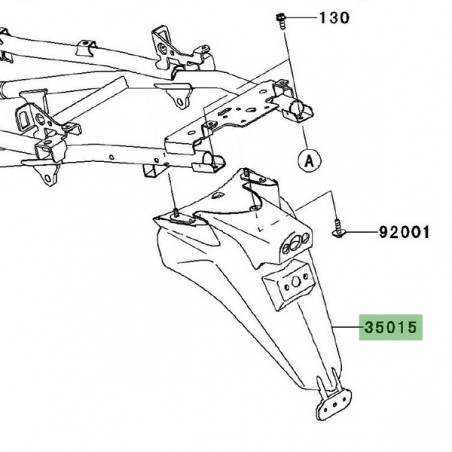 Support de plaque d'immatriculation Kawasaki Versys 1000 (2012-2014) | Réf. 350150015