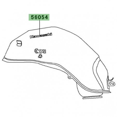 Autocollant "Kawasaki" réservoir Kawasaki Versys 1000 (2012-2014) | Moto Shop 35