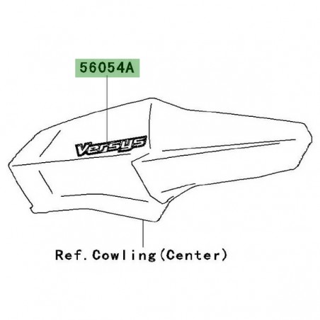 Autocollant "Versys" flanc tête de fourche Kawasaki Versys 1000 (2012-2014) | Moto Shop 35