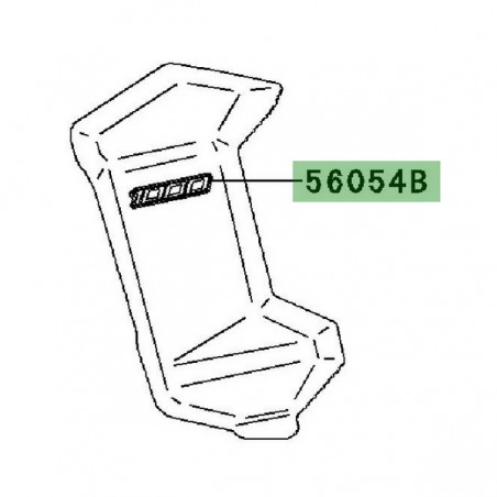 Autocollant "Versys" écope de radiateur Kawasaki Versys 1000 (2012-2014) | Réf. 560540930