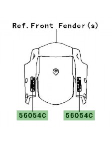 Autocollant "KTRC" garde-boue avant Kawasaki Versys 1000 (2012-2014) | Moto Shop 35