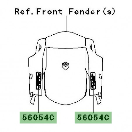 Autocollant "KTRC" garde-boue avant Kawasaki Versys 1000 (2012-2014) | Moto Shop 35