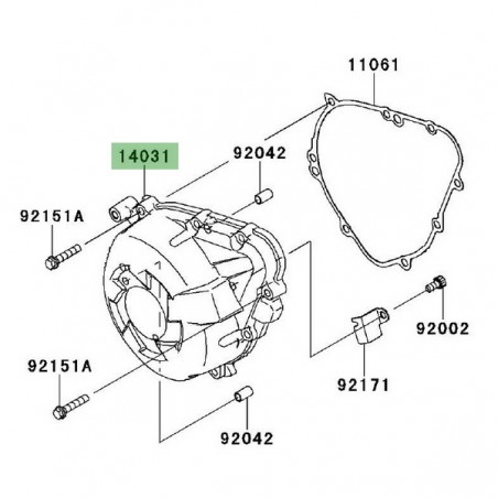 Carter d'alternateur Kawasaki Versys 1000 (2012-2014) | Réf. 140310557