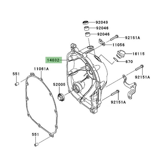 Carter d'embrayage Kawasaki Versys 1000 (2012-2021) | Réf. 140320590