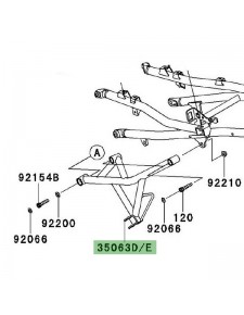 Platine repose-pieds arrière gauche Kawasaki Versys 1000 (2012-2014) | Moto Shop 35