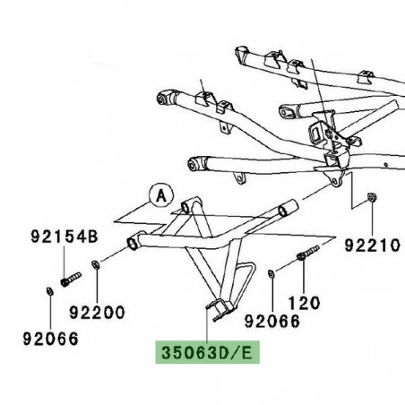 Platine repose-pieds arrière gauche Kawasaki Versys 1000 (2012-2014) | Moto Shop 35