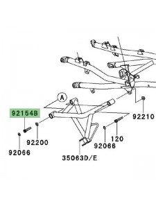 Vis (M8 x 40) pour fixation platines repose-pieds avant Kawasaki Versys 1000 (2012-2014) | Réf. 921541001