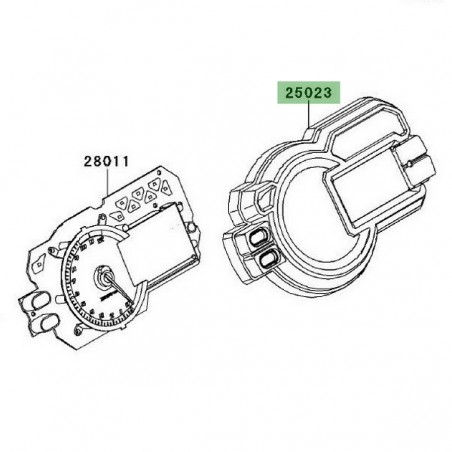 Dessus de compteur Kawasaki Versys 1000 (2012-2014) | Réf. 250230078