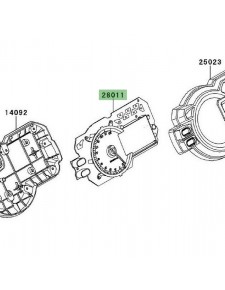 Compteur seul Kawasaki Versys 1000 (2012-2014)