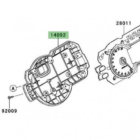 Dessous de compteur Kawasaki Versys 1000 (2012-2018) | Réf. 140920882
