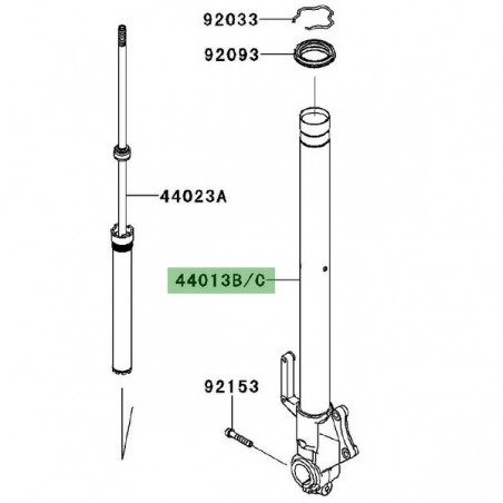 Tube de fourche Kawasaki Versys 1000 (2012-2014) | Moto Shop 35