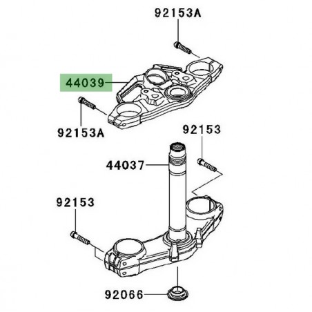 Té de fourche supérieur Kawasaki Versys 1000 (2012-2014) | Réf. 44032012618R