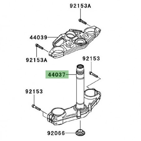 Té de fourche inférieur Kawasaki Versys 1000 (2012-2014) | Réf. 44037013218R
