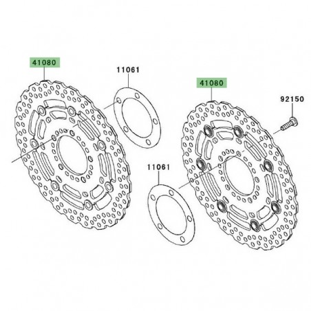 Disque de frein avant Kawasaki Versys 1000 (2012-2014) | Réf. 41080058811I