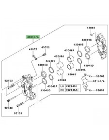 Étrier de frein avant Kawasaki Versys 1000 (2012-2018) | Moto Shop 35